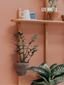 Supports boisés pratiques pour pots suspendus