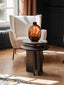 Table d’appoint en bois massif teinté noir