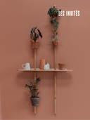 Supports de plantes muraux au fini naturel