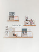 etagere en bois décorer mur