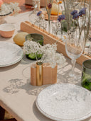 bougeoir soliflore fleurs sechees bois massif gllu