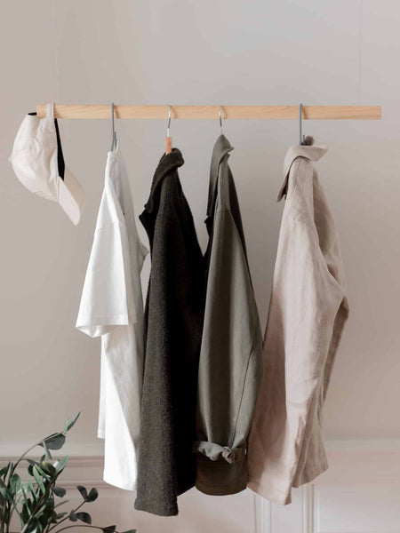 Tringle De Placard En Bois Massif - Barre à Vêtements Pour Armoire - Longueurs 40 à 110 Cm - Charge Max 40 Kg - 6